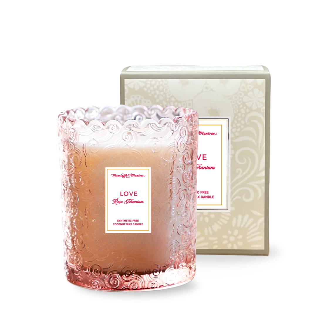 Rose Geranium Natural Candle 8oz Kaia Collection