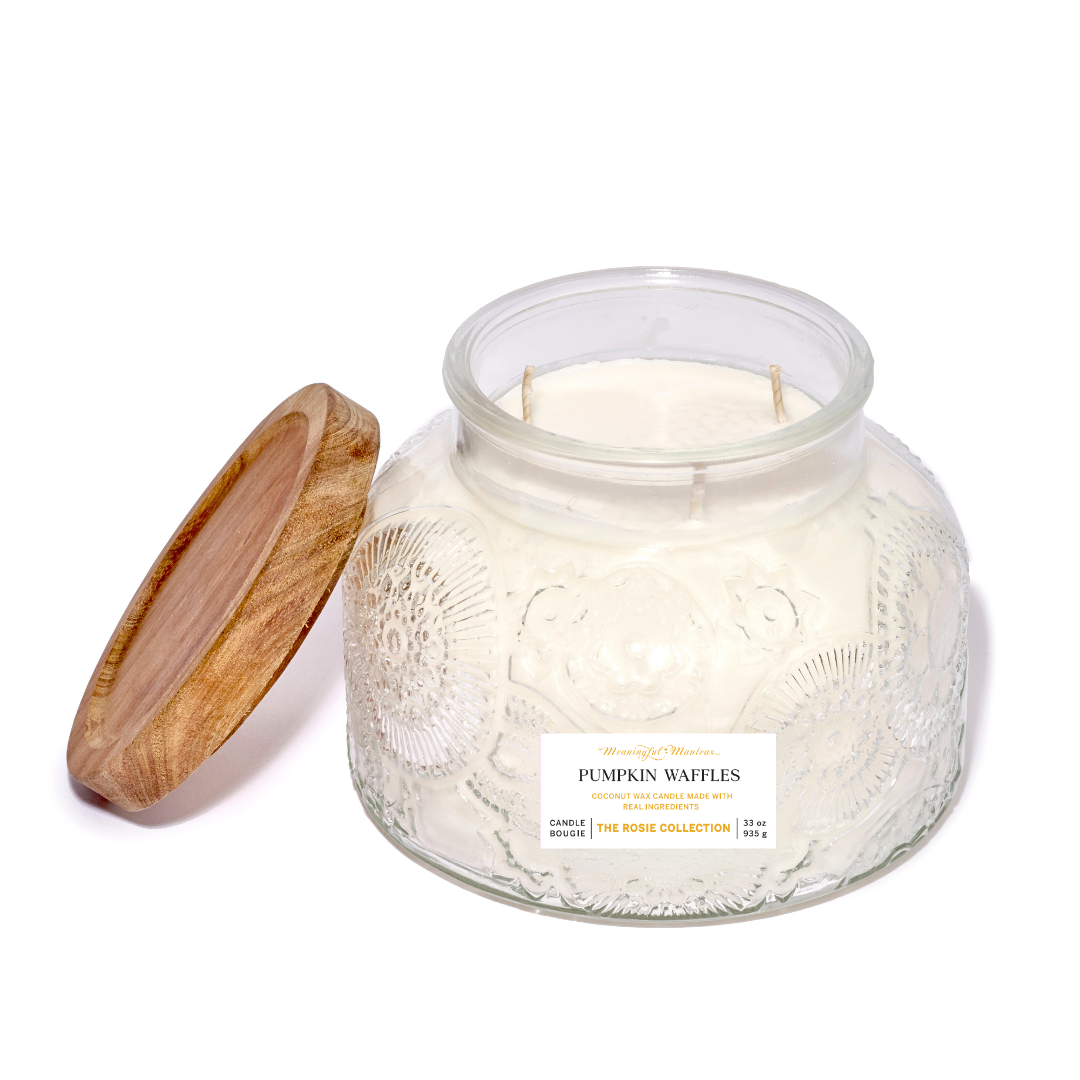 Pumpkin Waffles Natural Candle 33oz Rosie Collection Luxury Three Wickimage-alt