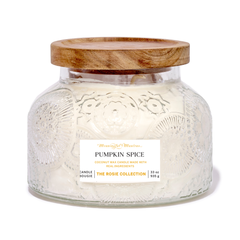 Pumpkin Spice Natural Candle 33oz Rosie Collection Luxury Three Wickimage-alt