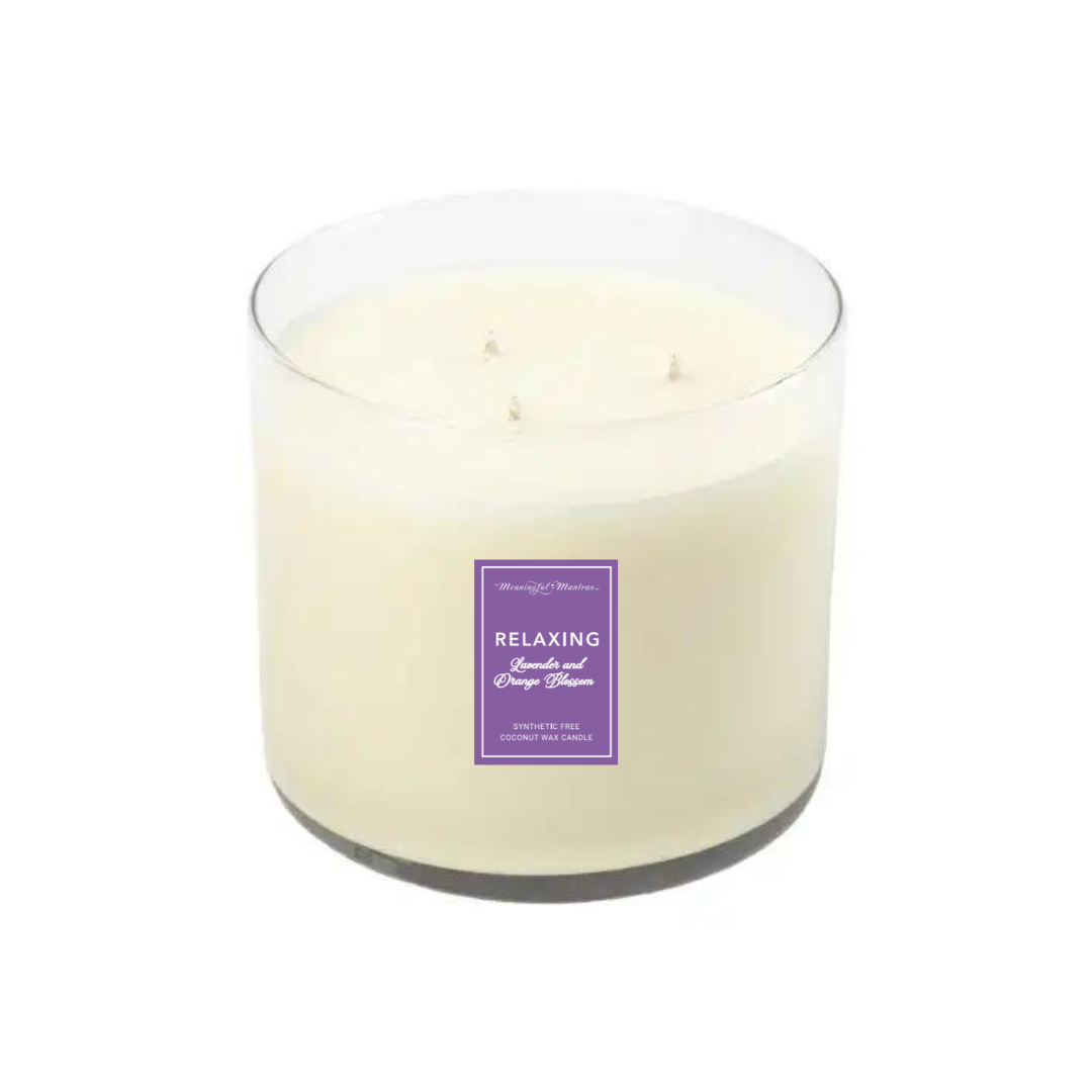 Relaxing Lavender Orange Natural Candle 8oz Kaia Collection