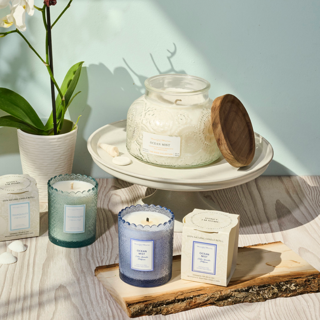 Ocean Mist Natural Candle 33oz Rosie Collection Luxury Three Wickimage-alt