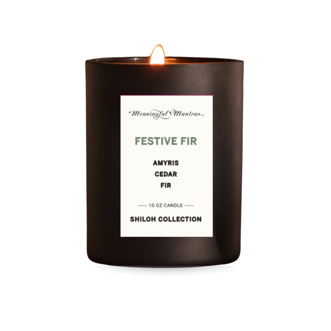 Festive Fir Natural Candle 10oz Shiloh Collection