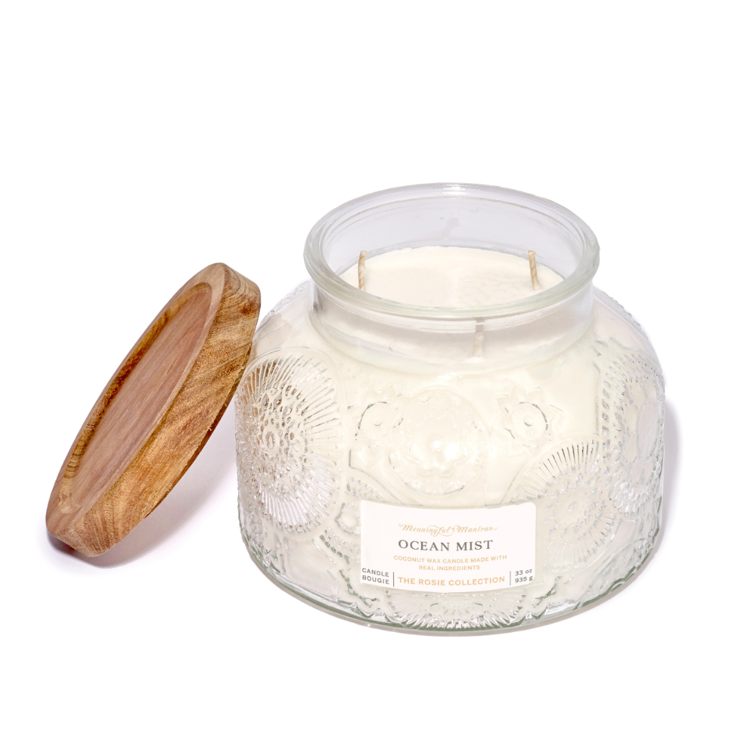 Ocean Mist Natural Candle 33oz Rosie Collection Luxury Three Wickimage-alt