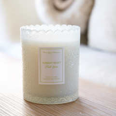 Sunday Reset Fresh Linen Natural Candle 8oz Kaia Collectionimage-alt