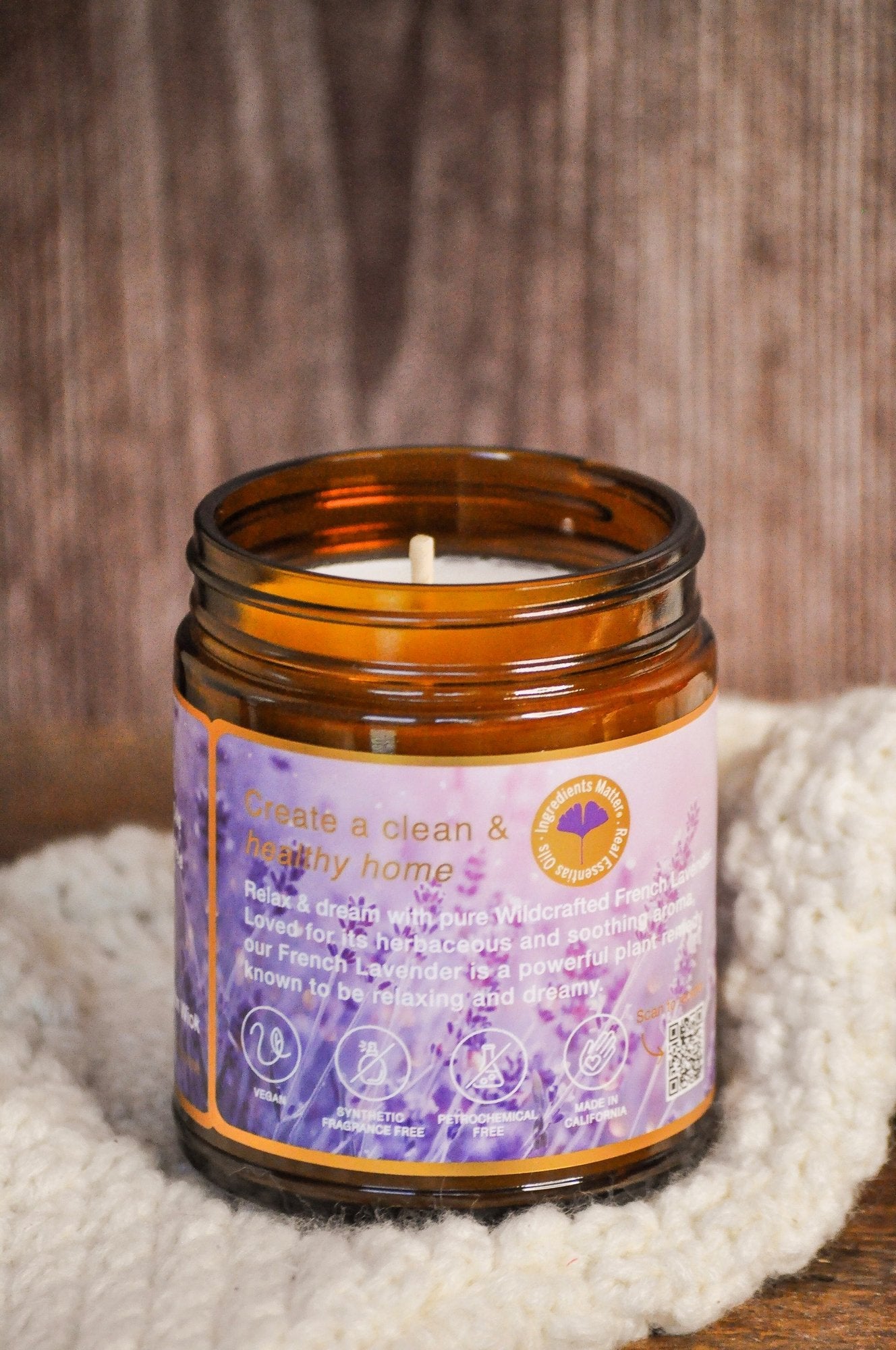 Relax & Dream Wildcrafted French Lavender Aromatherapy Candle