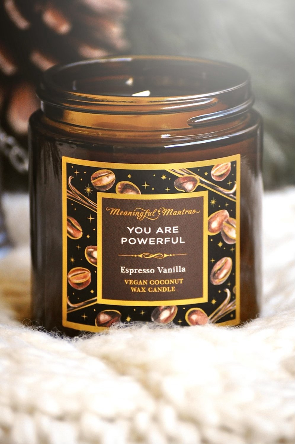 You Are Powerful Espresso Vanilla Mini Candle