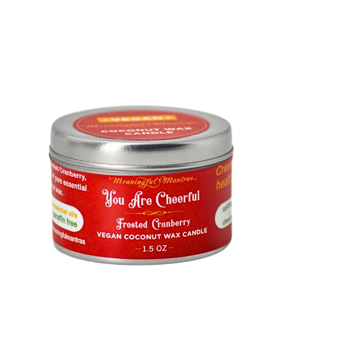 1.5oz Frosted Cranberry Tin Candle