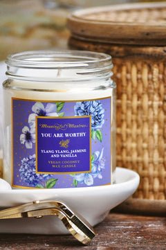 You Are Worthy Ylang Ylang, Jasmine, Vanilla Candleimage-alt