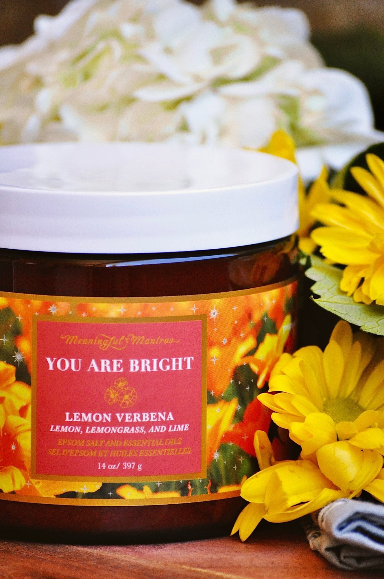 You Are Bright Lemon Verbena 14oz Epsom Salt