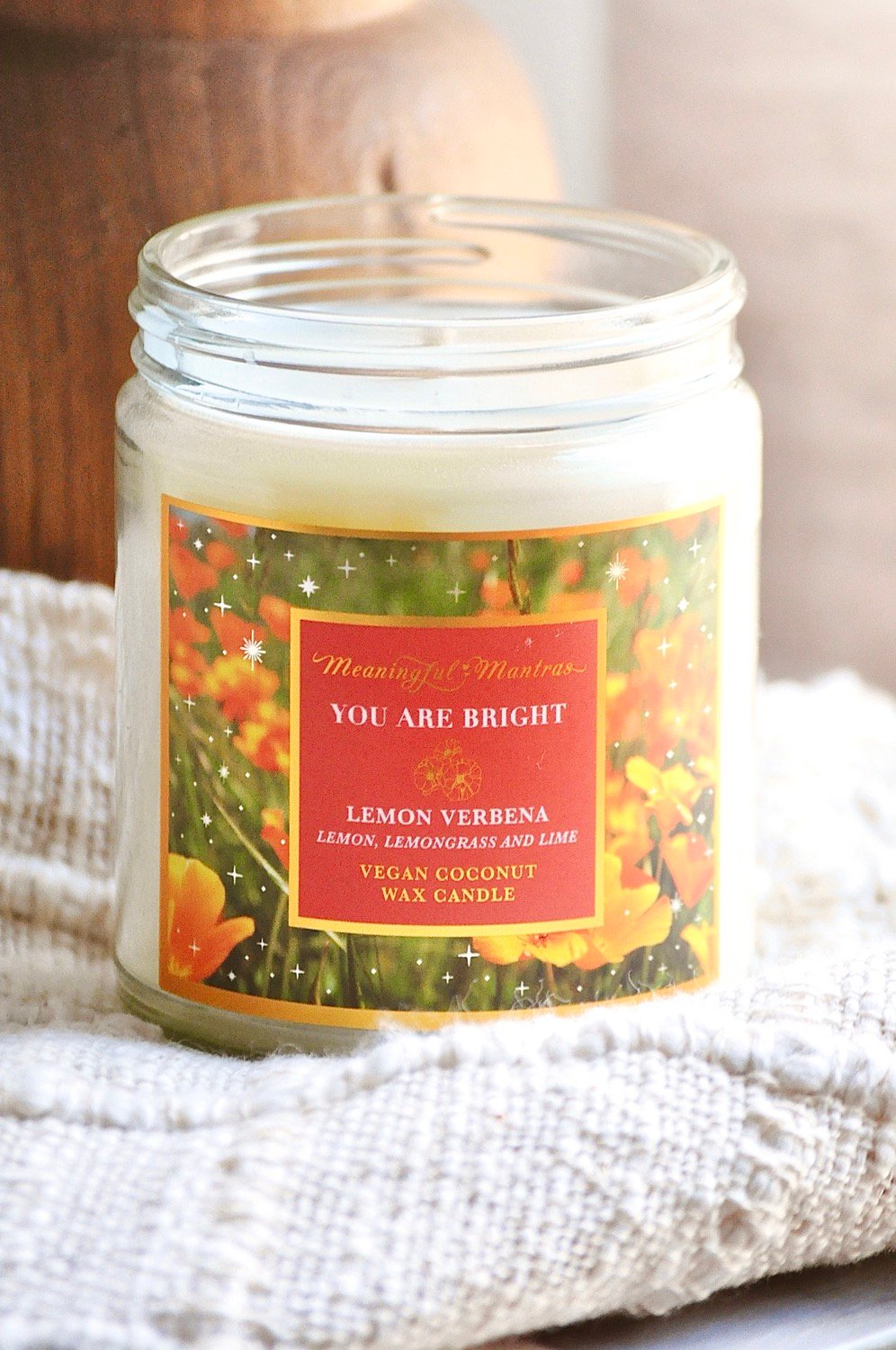 You Are Bright Lemon Verbena Aromatherapy Candle